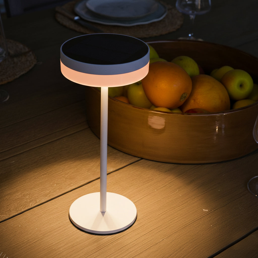 Lampe de table solaire VIVIA MINI SOLAR Blanc H27cm –