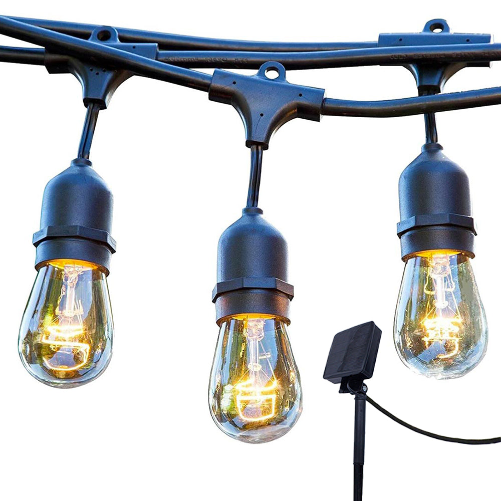 Solar-Lichterkette 10 warmweiße LED-Vintage-Glühlampen MAFY SOLAR 6,50m