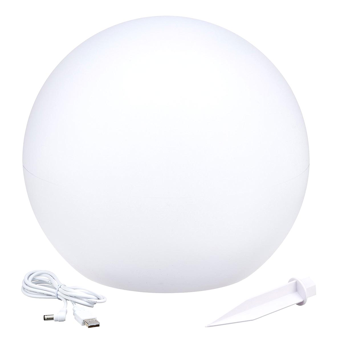Boule lumineuse solaire flottante à piquer ou à poser LED blanc/multicolore SOLSTY ∅30cm - REDDECO.com