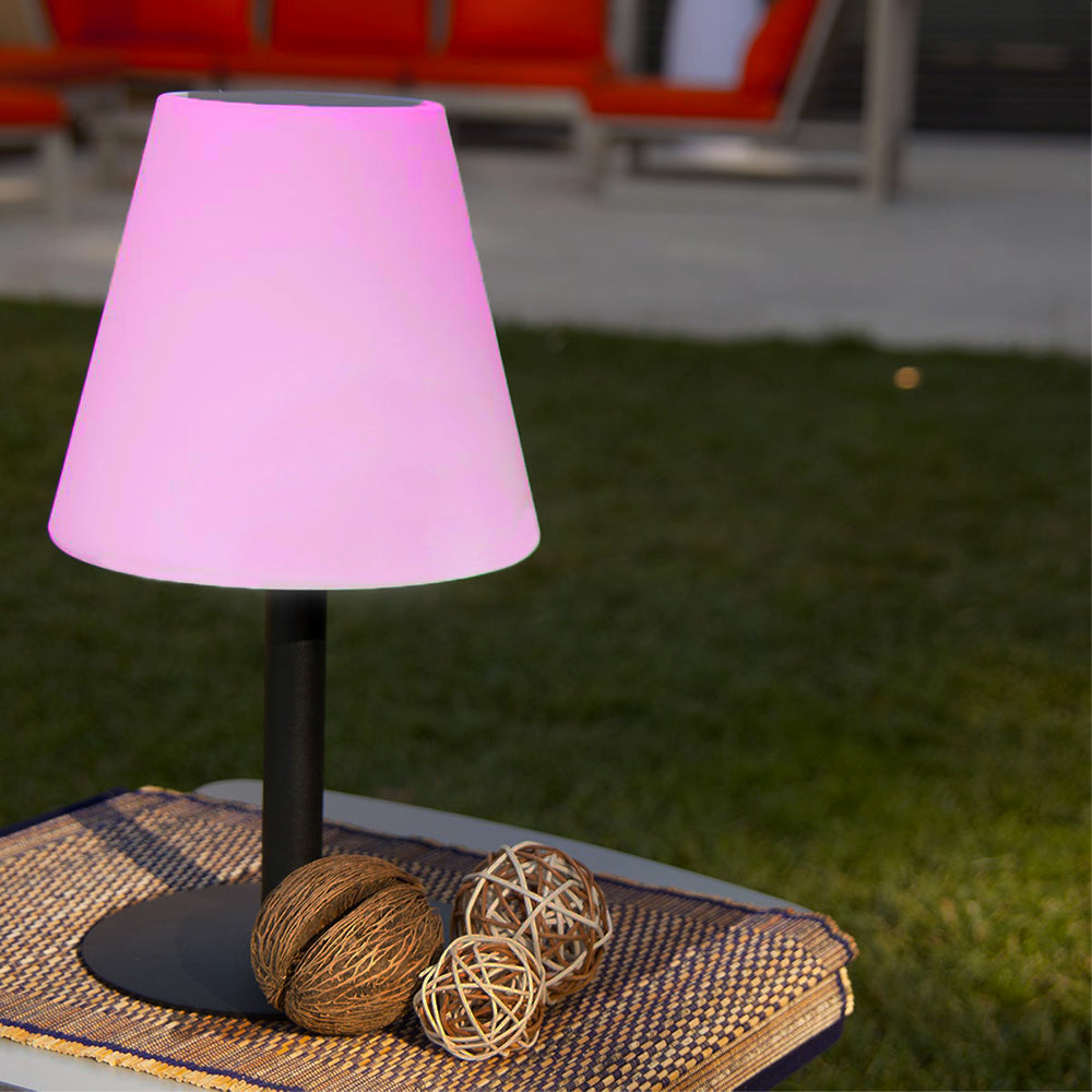 Lampadaire nomade d'extérieur à LED rechargeable avec RGB ou blanc