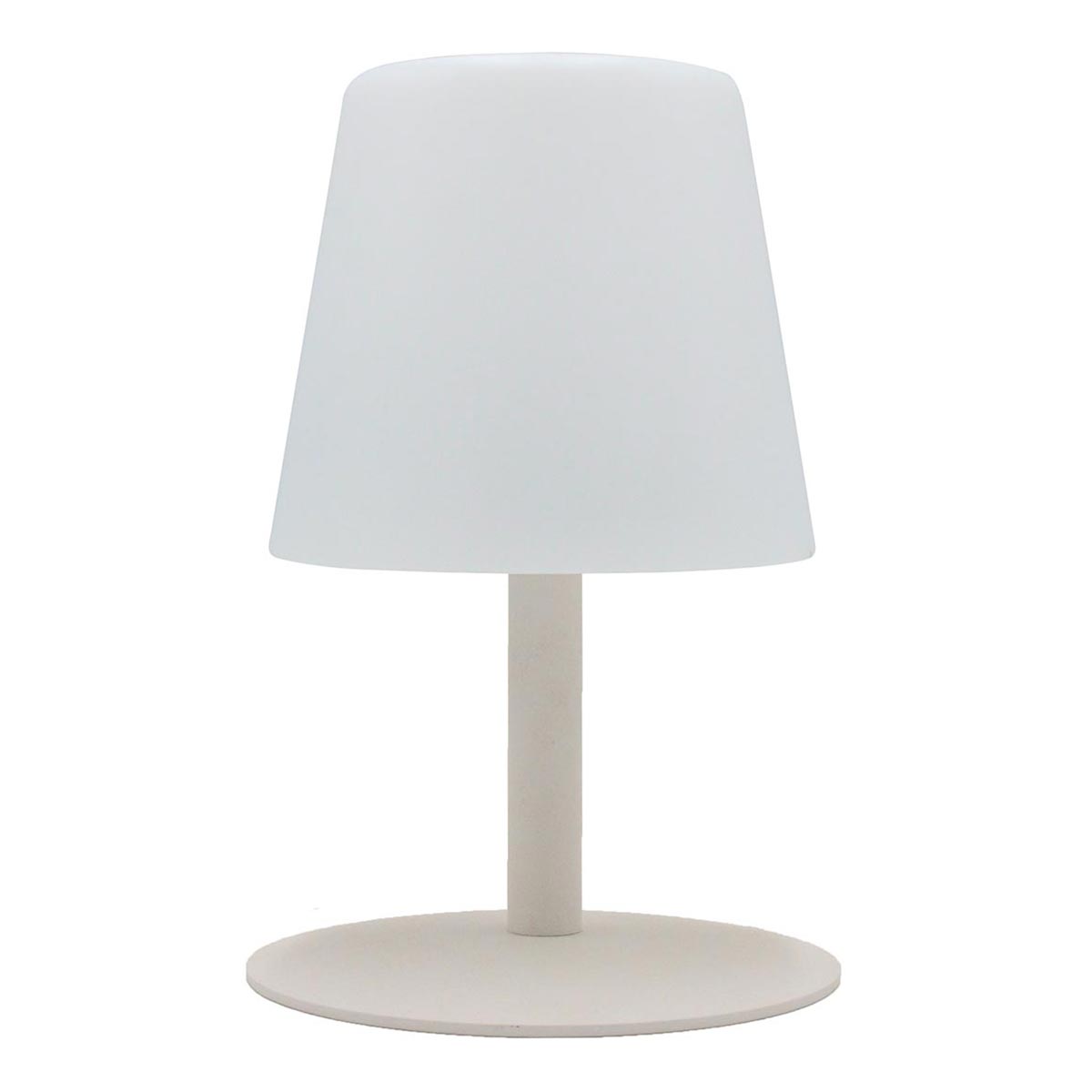 Lampe de table sans fil pied en acier crème LED blanc chaud/blanc dimmable STANDY MINI Cream H25cm - REDDECO.com