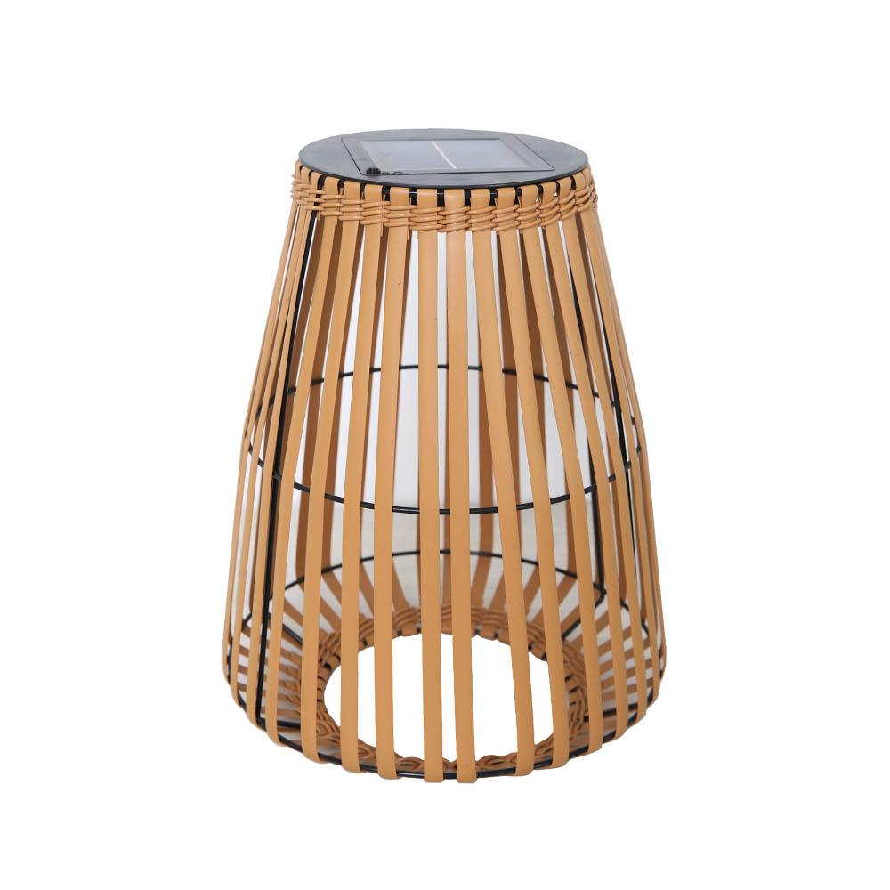 Lanterne solaire décorative en poly rotin LED blanc chaud SHADY H43cm - REDDECO.com