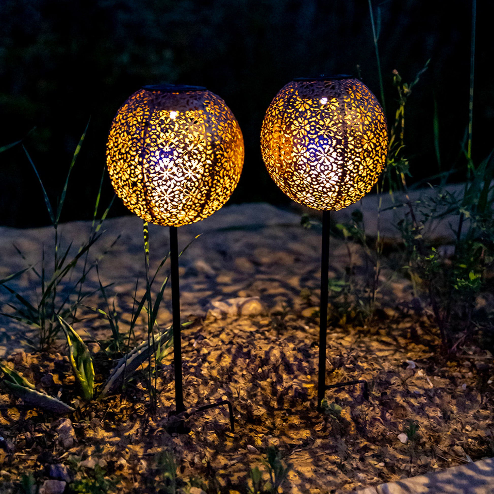 2 Balises solaires à planter AGADIR H45cm – LUMISKY.COM