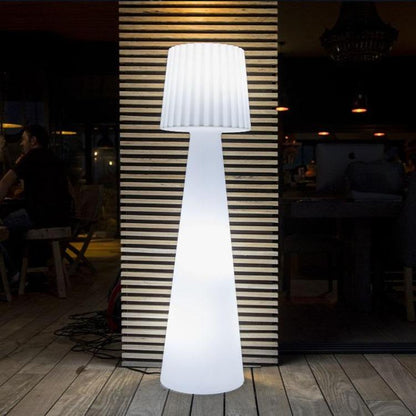 Lampadaire lumineux design filaire abat-jour ondulé pour extérieur éclairage puissant LED blanc LADY H150cm culot E27 - REDDECO.com