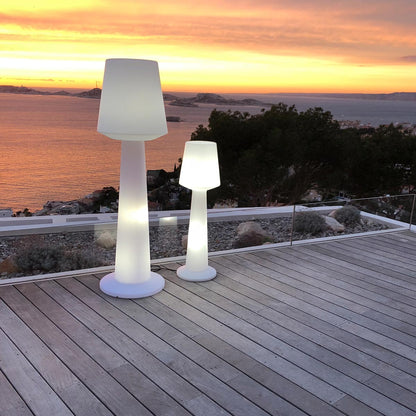 Lampadaire design lumineux filaire pour extérieur éclairage puissant LED blanc AUSTRAL H170cm culot E27 - REDDECO.com