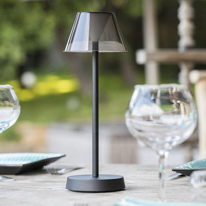 Lampe de table sans fil LED blanc chaud BEVERLY BLACK H34cm - REDDECO.com