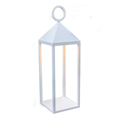 Lanterne design en aluminium sans fil poignée métal LED blanc chaud NUNA H47cm - REDDECO.com