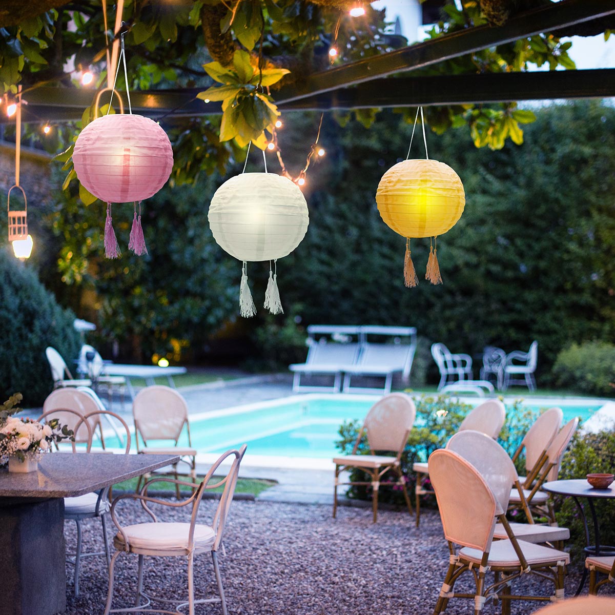 3 Lampions solaires SHANGRI LA ∅20cm –
